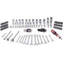 Mechanic Tool Socket Set 1/2, 3/8 and 1/4 inch Drive SAE & Metric Size, 161 Piece with Tool Box Storage Case for for Home, Household, Garage, Bike, Car Trunk, Automotive, Mechanic Projects