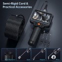 Endoscope Camera with Light and 50ft Semi-Rigid Cable