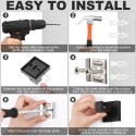 10 Pcs Bathroom Towel Bar Holder Kit 23.6 Inch Towel Ring Robe Hook Toilet Paper Holder