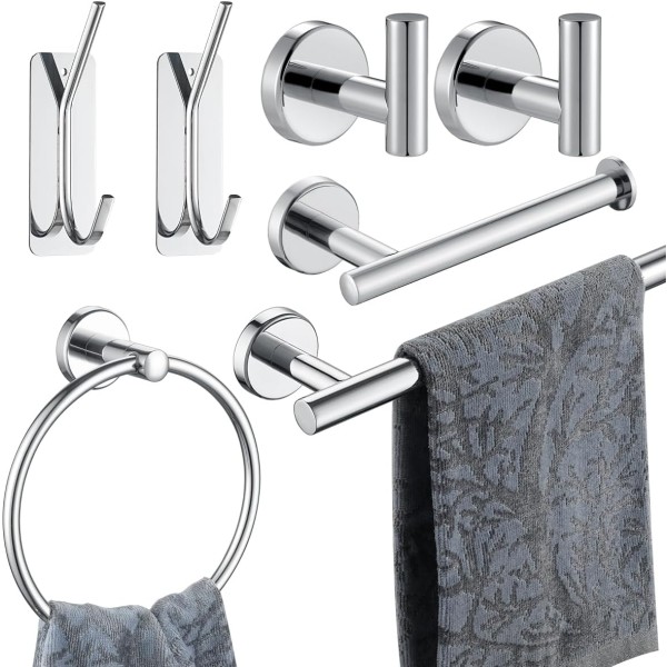 7-Pieces Bathroom Hardware Set, Bath Accessories Set 