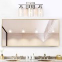 3 Light Wall Sconces Lighting with Clear Glass Shade
