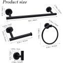 10-Pieces Matte Black Bathroom Accessories Set, Stainless Steel Bathroom Hardware Set, Bath Towel Bar Set, Towel Racks for Bathroom Wall Mounted.