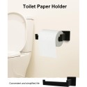 5-Pieces Matte Black Bathroom Accessories Set