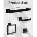 5-Pieces Matte Black Bathroom Accessories Set