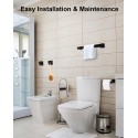 5-Pieces Matte Black Bathroom Accessories Set