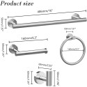 10-Pieces Brushed Nickel Bathroom Accessories Set, Stainless Steel Bathroom Hardware Set, Bath Towel Bar Set, Towel Racks for Bathroom Wall Mounted.