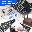 240-Piece Mechanics Hand Tool Set, General Assorted SAE/Metric Sockets and Wrenches Automotive Repair Tool Kit with Plastic Storage Toolbox
