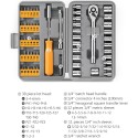  57 Piece Socket and Bit Set 1/4'' Drive Sockets and Bits Set for Mechanics and DIY Enthusiasts Mechanic Tool Set