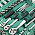 Drive Socket Set, 1/2 Inch,1/4 Inch,3/8 Inch Ratchet Wrench Set With S2 & CR-V Sockets, Metric Hex Bit Socket Set, Mechanic Tool Kits For Auto Repair