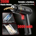 Cordless Plastic Welder, Plastic Welding Kit with 1200PCS Hot Stapler, USB Rechargeable Plastic Welder Gun with 5000mAh Battery, Plastic Weld Bumper Repair Kit for Most Plastic Repair