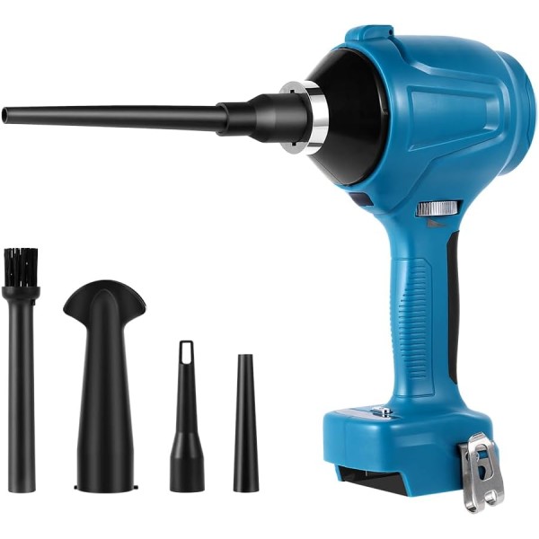 Compressed Air Duster for 18V MAKITA Battery,40000RPM Electric Air Duster, LED Light, 7 Multi-Use Accessories - Ideal for PC Keyboard, Car Electric Devices Cleaning (Battery Not Included)