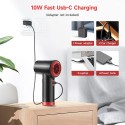 Electric Cordless Compressed Air Duster -51000RPM,3 Speed, Fast-USB Charging Keyboard Cleaner with LED Light for Dust Off/Cleaning Computer Electronics, Replace Air Can/Pump